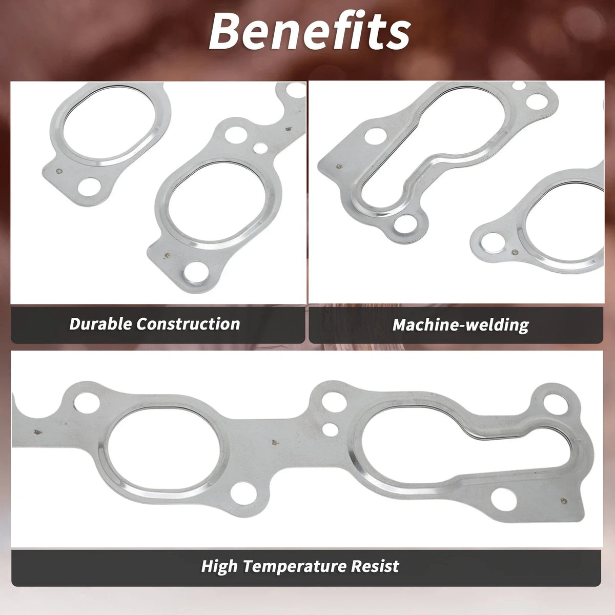 Exhaust Manifold Header Gasket for Toyota Land Cruiser (1990–1999) No.1719866010