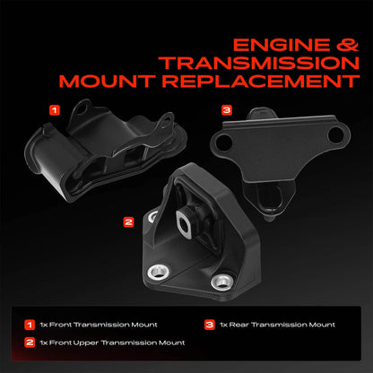 3X Transmission Mount for Honda Accord (2003–2007) 50850SDBA00, 50870SDBA02, 50870SEPA01, 50860SDBA00