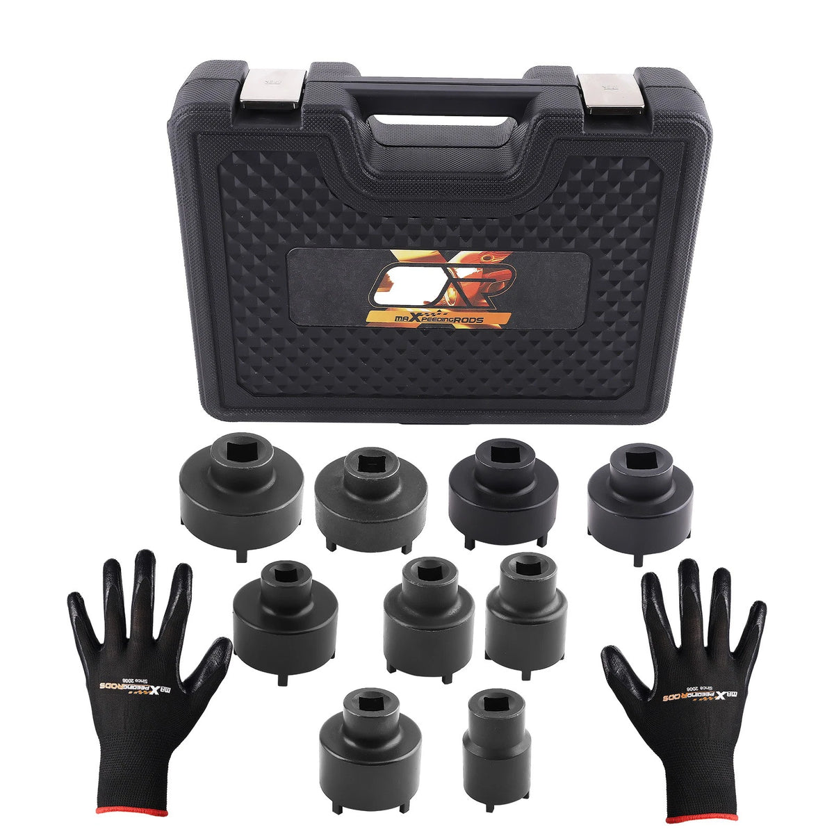 9PCS Grooved Lock Nuts Socket Set for CPTROY (1/2" 3/4" Drive)