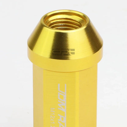 20 PCS Closed End M12x1.25 50mm Tall Gold Aluminum Lug Nuts + Adapter