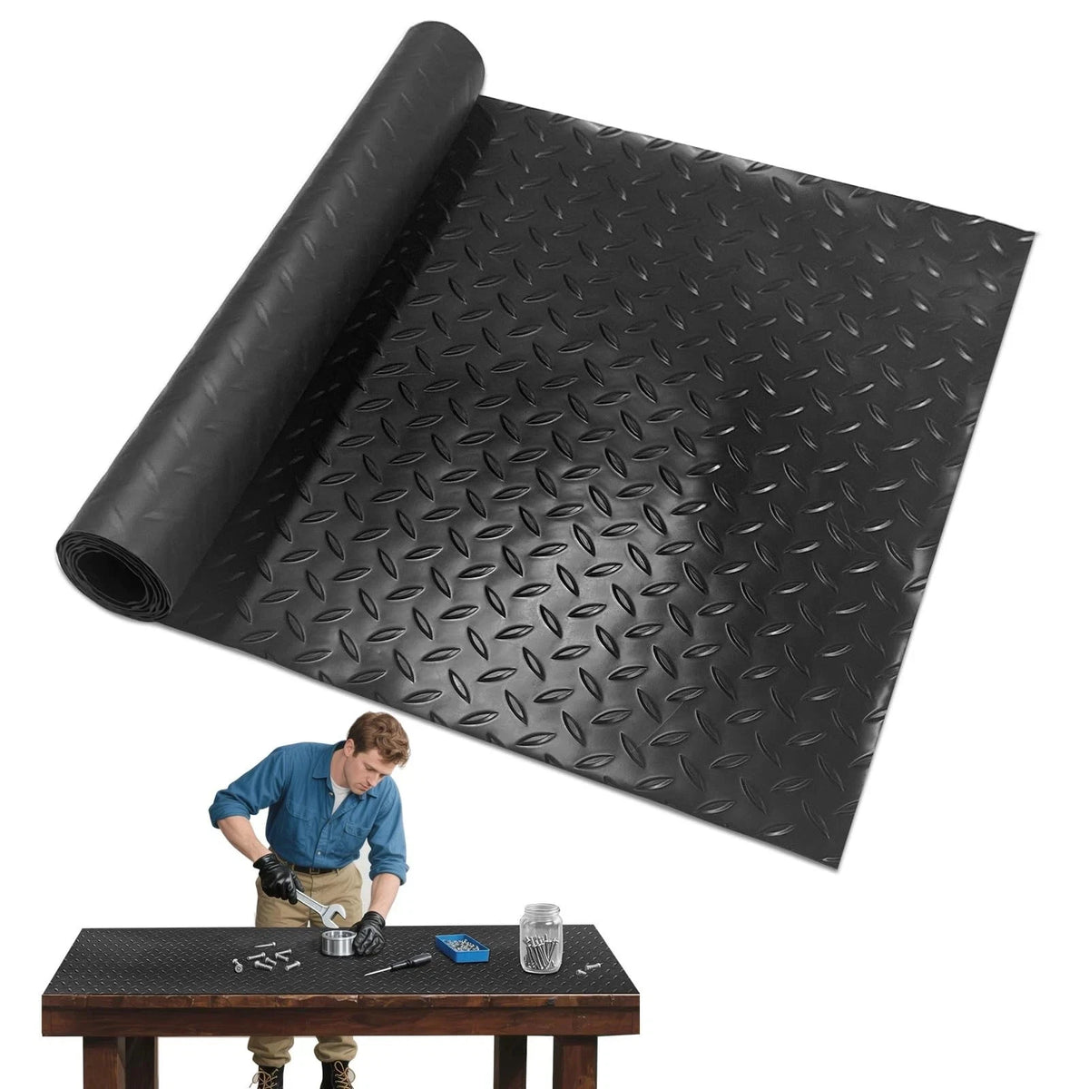48" x 17" Non-Slip Workbench Mat for Workbench (No Part Numbers)