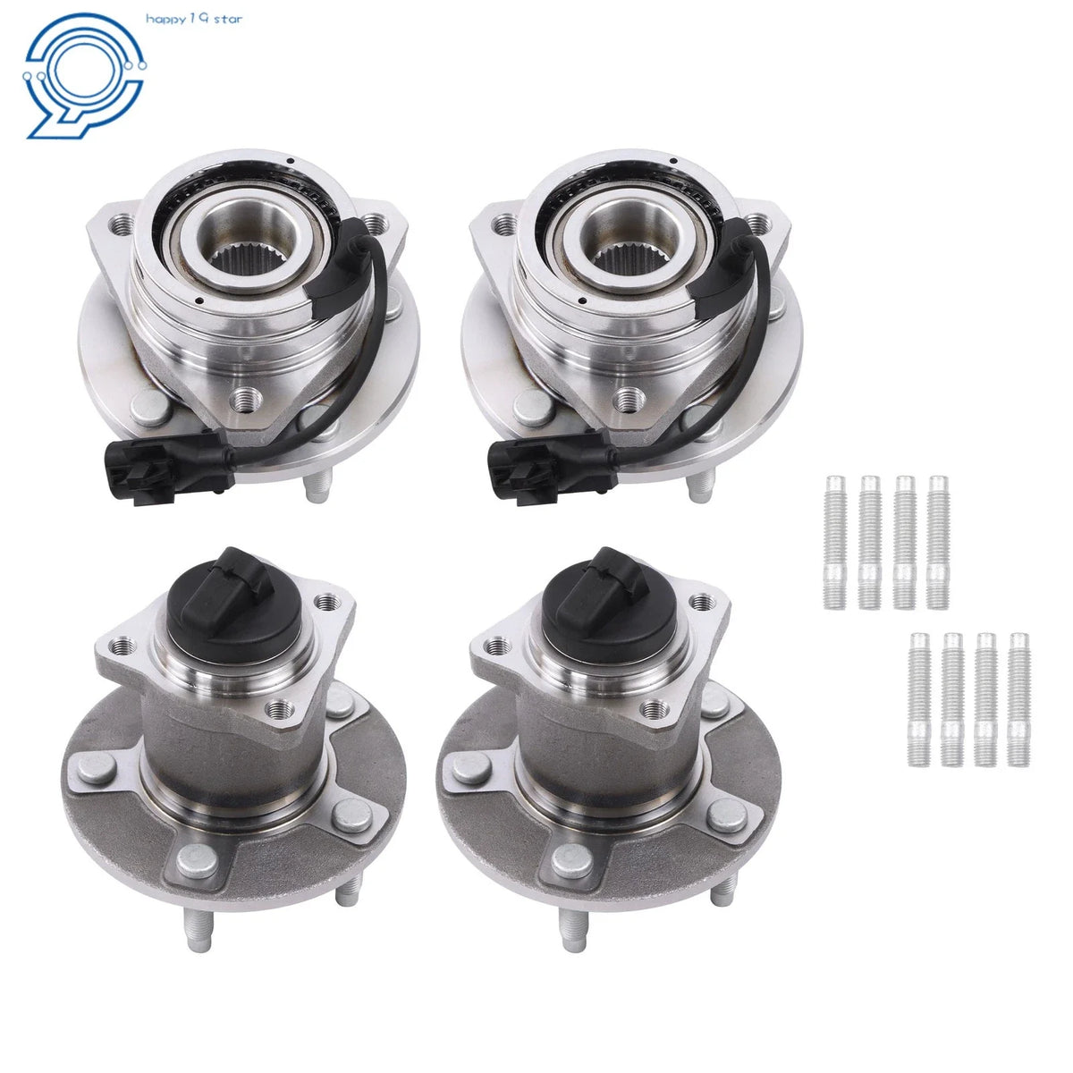 Set of 4 Wheel Hub Bearings for Chevrolet Malibu Pontiac G6 Saturn Aura (2008–2012)