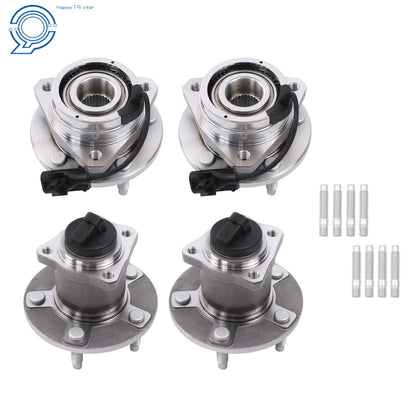 Set of 4 Wheel Hub Bearings for Chevrolet Malibu Pontiac G6 Saturn Aura (2008–2012)