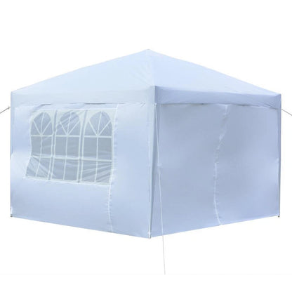 10'x10' White EZ Pop Up Party Tent Outdoor Canopy