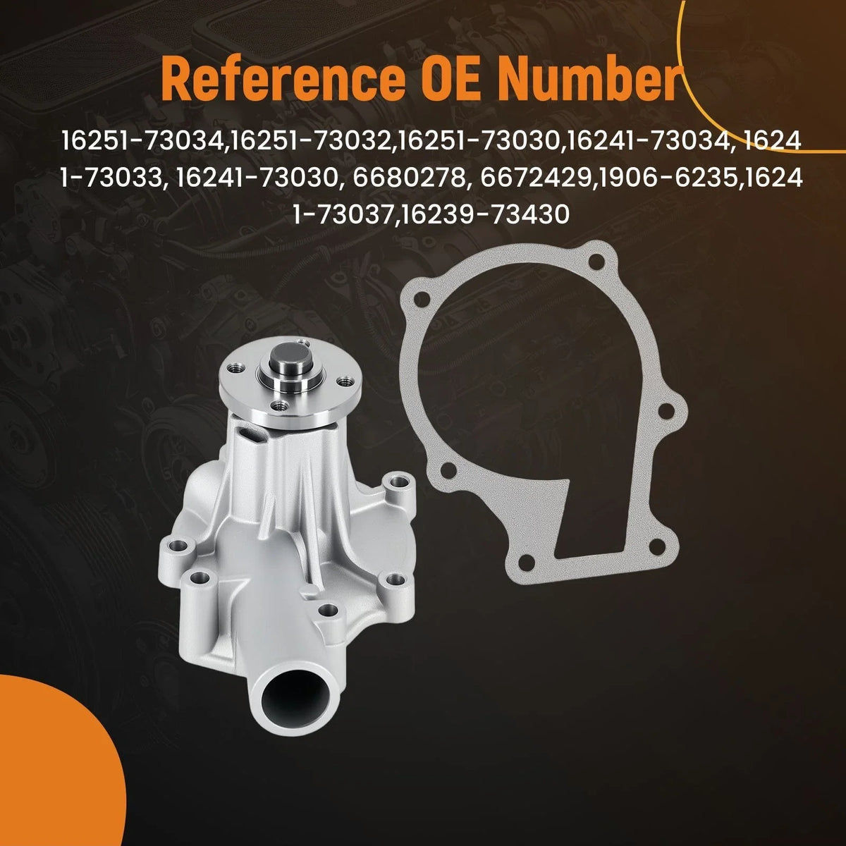 Cooling Water Pump for Kubota D1105 D905 D1005 (16251-73034, 16251-73032)