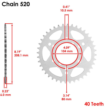 Black O-Ring Drive Chain & Sprockets Kit for Kawasaki ZX-6R (1998–2004) EG1604FS111XO