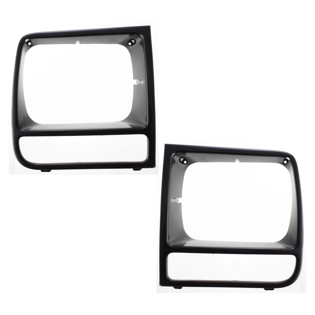 Set of 2 Headlight Bezels for Jeep Cherokee (1997–2001) LLX-PAIR-CH2512157-CL360A70, CH2512157