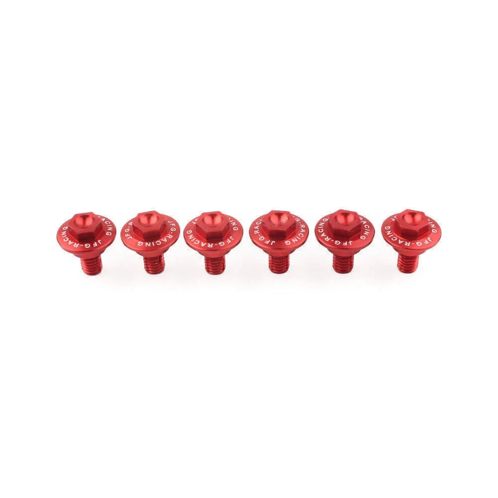 6X CNC Front Fork Guard Bolts for Honda CR125 CR250 CRF250R CRF250X CRF450R Red