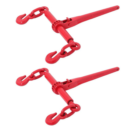 Set of 2 Tie Down Chain Load Binders for Securing 5/16" - 3/8" Chains