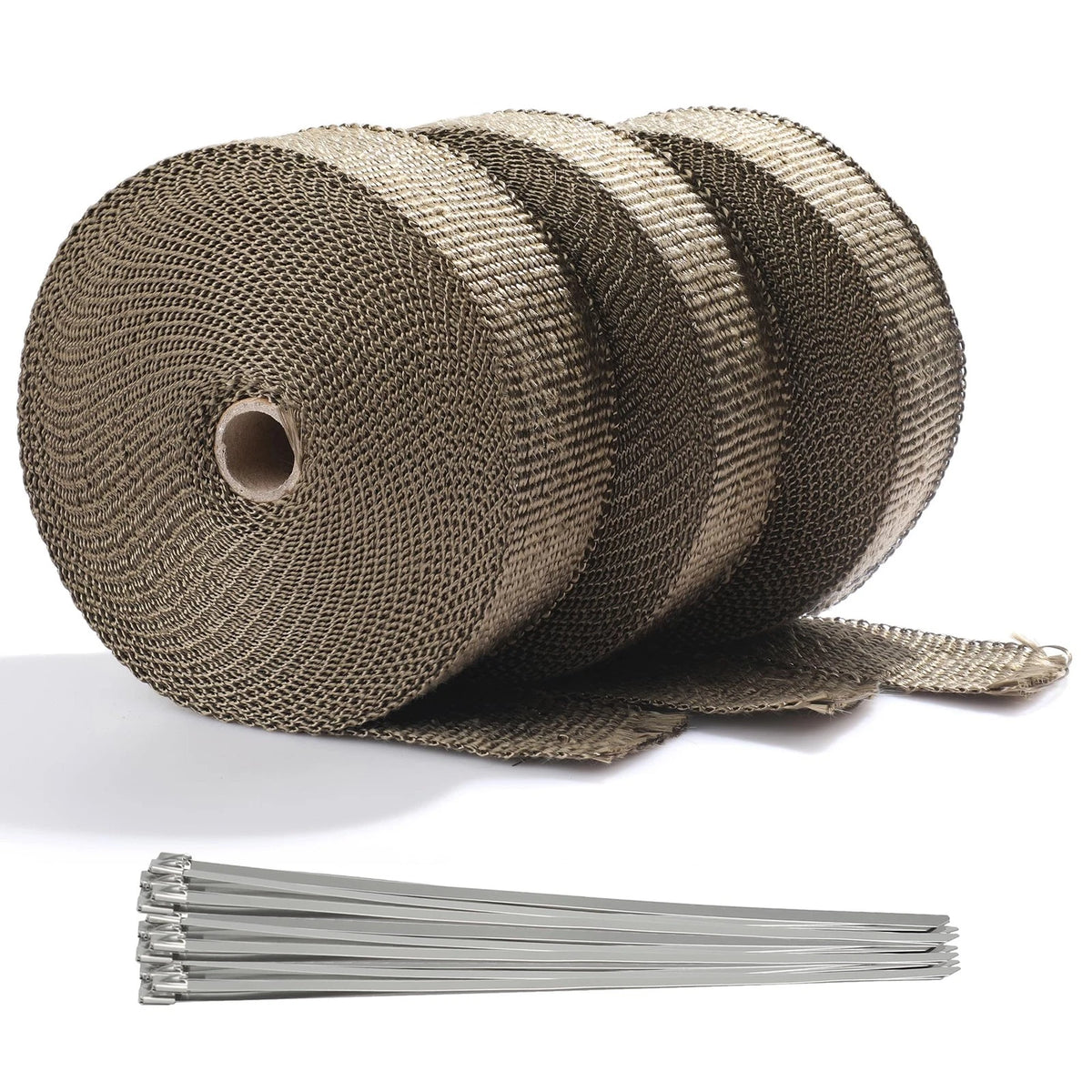 2" x 50' Titanium Exhaust Header Heat Wrap (3 Rolls)