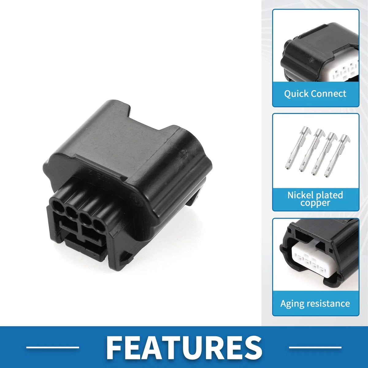 Front Camera Connector Plug Female Wire Terminal for Nissan Maxima (2016–2018)