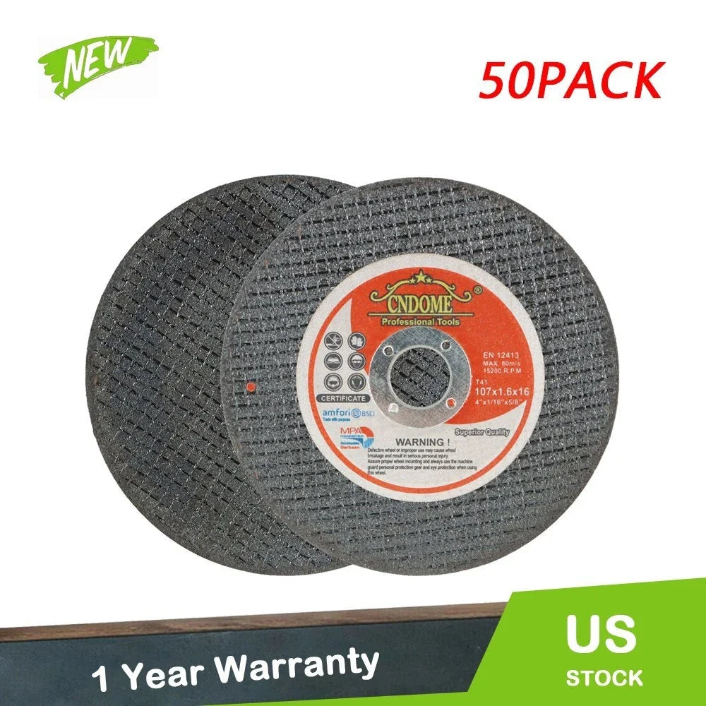 50 Pack Cut Off Wheels 4" x 1/16" x 5/8" Metal Stainless Steel