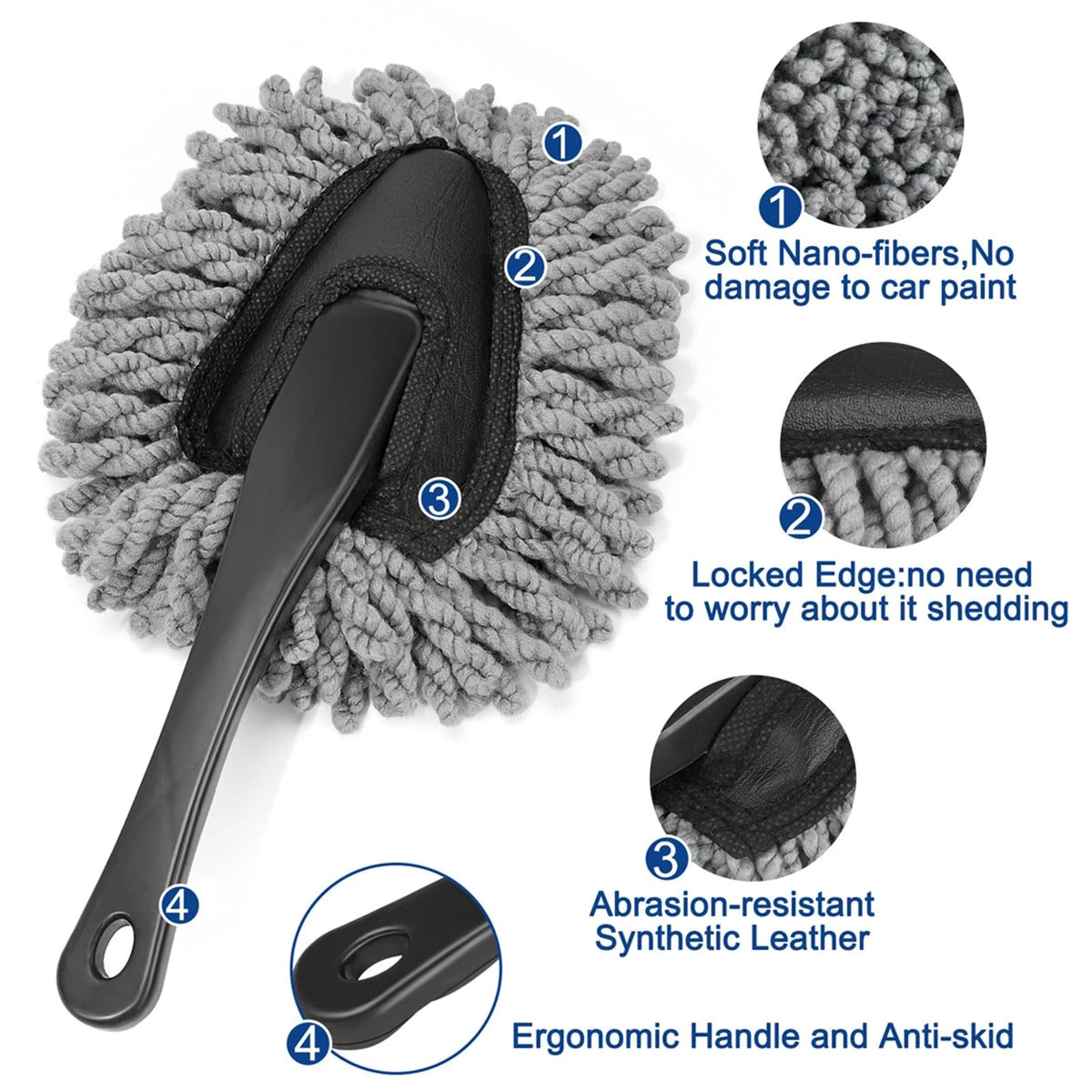 Set of 1 Car Interior Duster Detail Brush for Cleaning