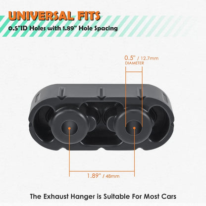 2X 2-Hole Muffler Exhaust Hanger Insulators for