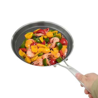 10 Inch Non-Stick Stainless Steel Crepe Pan for Cooking
