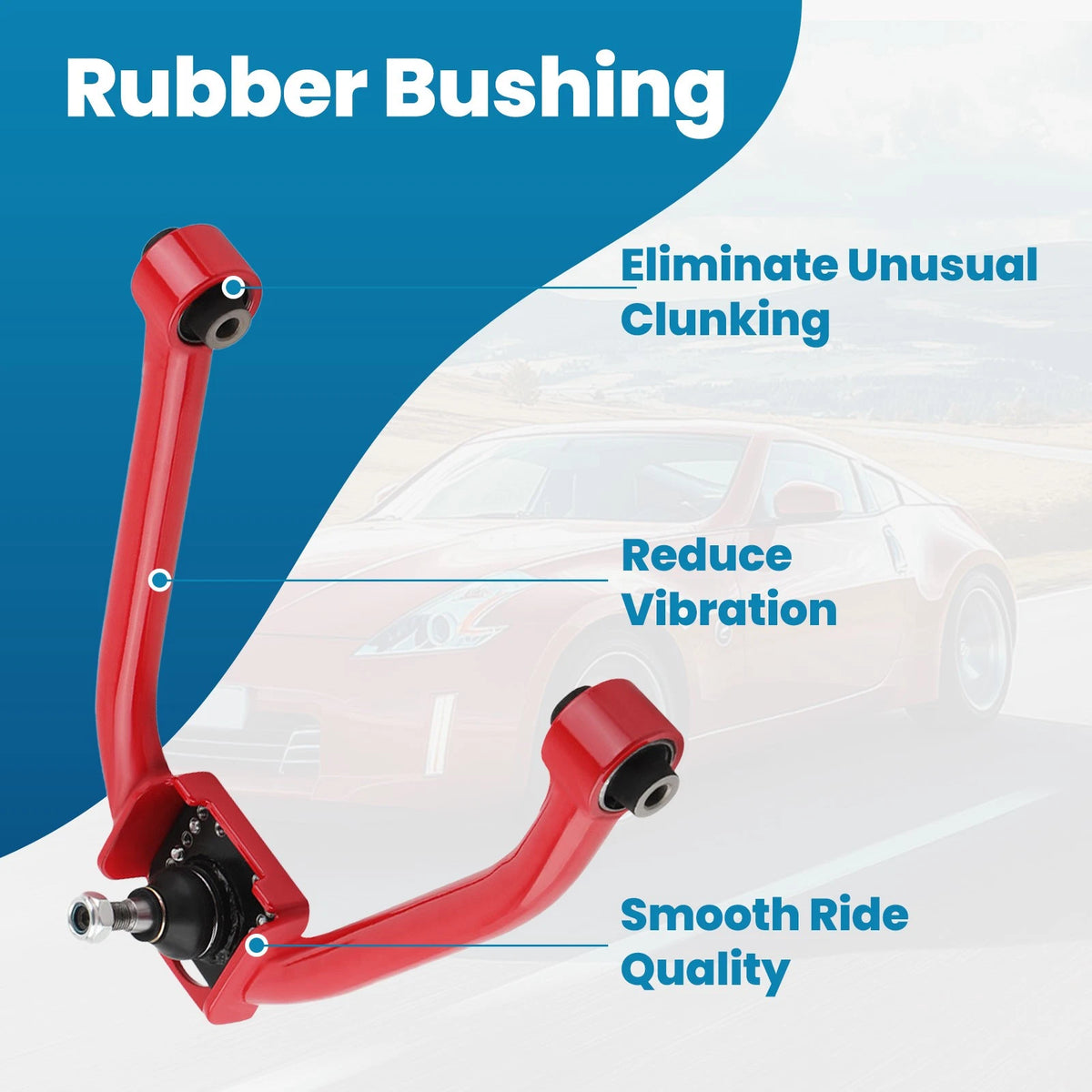 2X Adjustable Front Camber Control Arms Kit for Nissan 350Z (2003–2009)