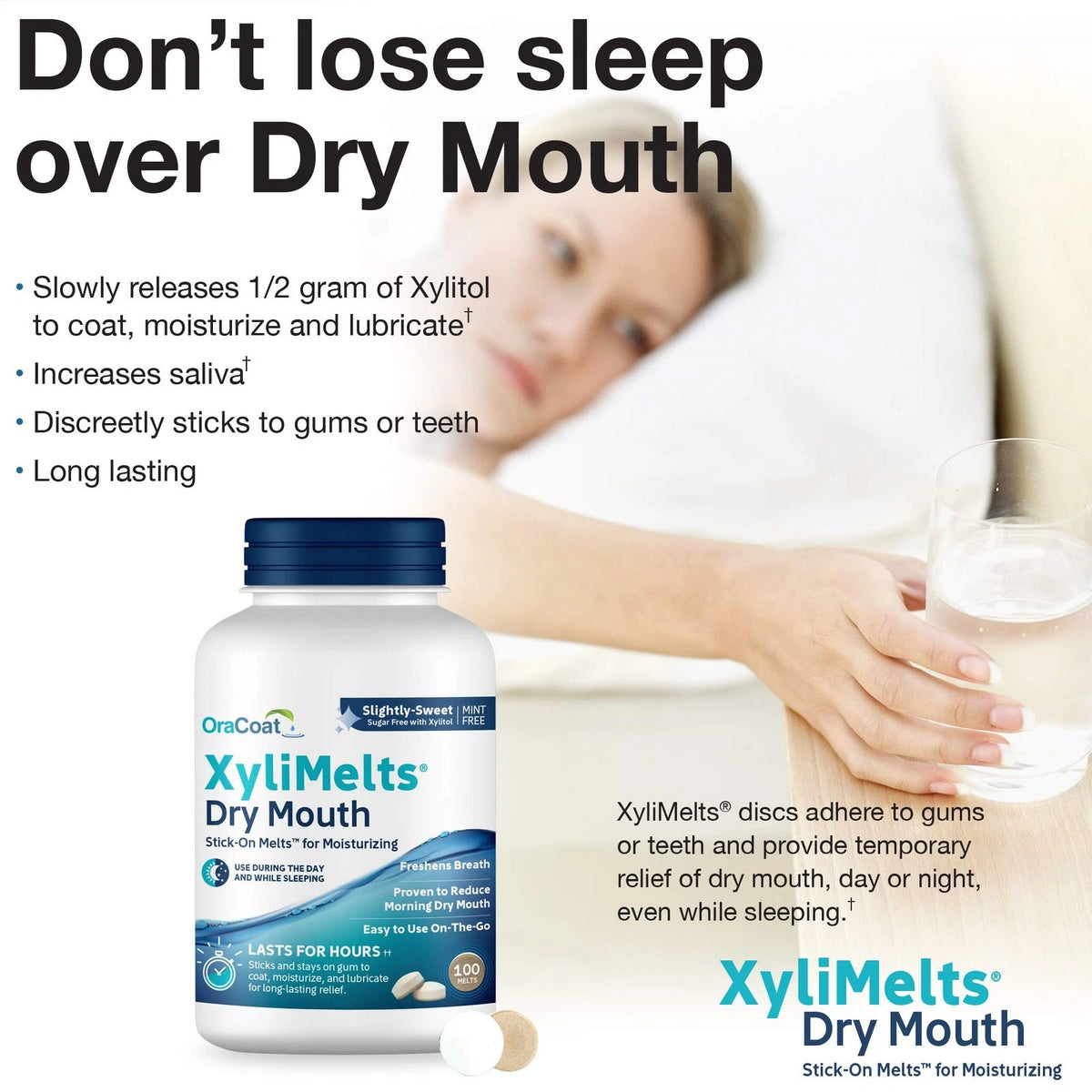 Oracoat XyliMelts for Dry Mouth Night 100 Count (Pack of 1)