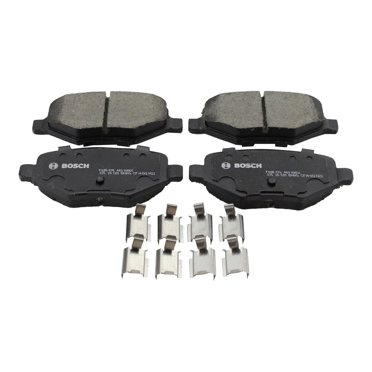 Set of 4 Bosch Rear Ceramic Brake Pads for Ford Edge Explorer Flex Lincoln MKS MKT MKX (2007–2020)