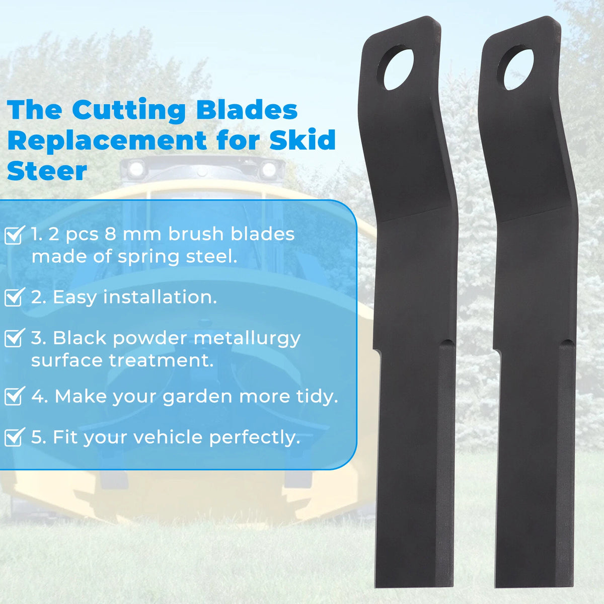 4X Brush Hog Cutter Steel Blade for AGT RC72 EXRC54 Skidsteer Heavy Duty