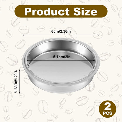 2-Pack 51mm Backflush Inser Basket for Espresso Machine