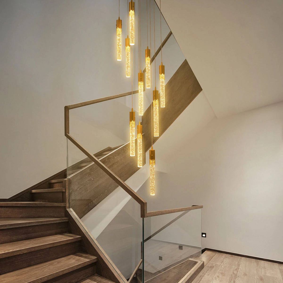 Adjustable Crystal Chandelier Pendant Light for Modern Attics