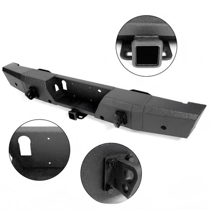 Heavy-Duty Rear Bumper with Trailer Hitch for Ford F150 (2015–2020) - CON-A000000206, 5L3Z17787AA, FL3Z17906DPTM
