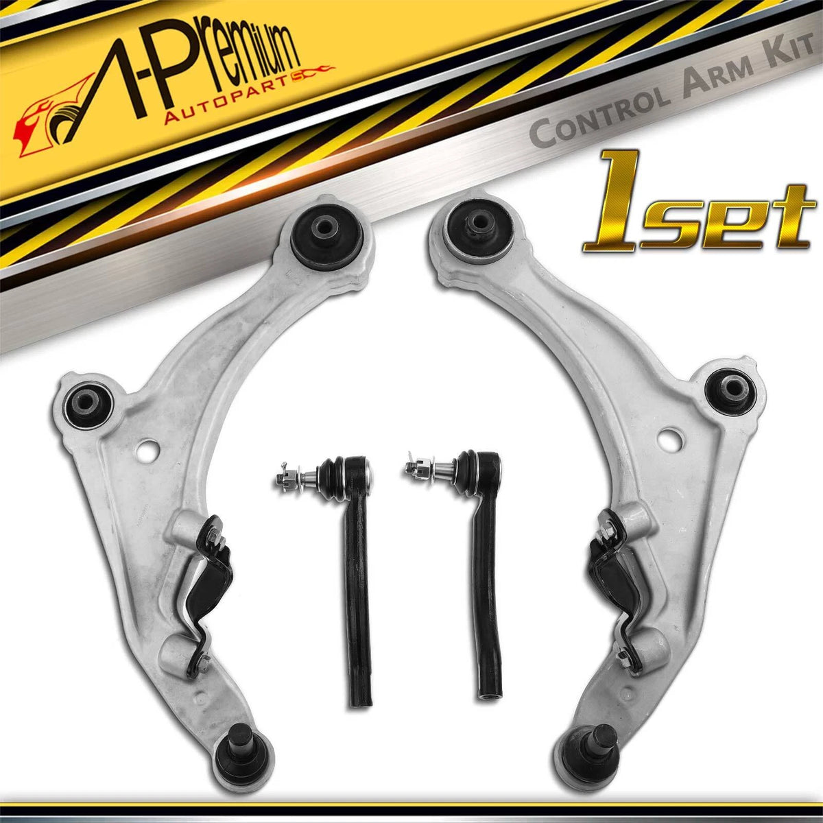Set of 4 Front Lower Control Arm Ball Joints Tie Rod for Nissan Maxima (2009–2014) - 545019N00A, 545009N00A, K622059, K622054, ES800357, ES800358