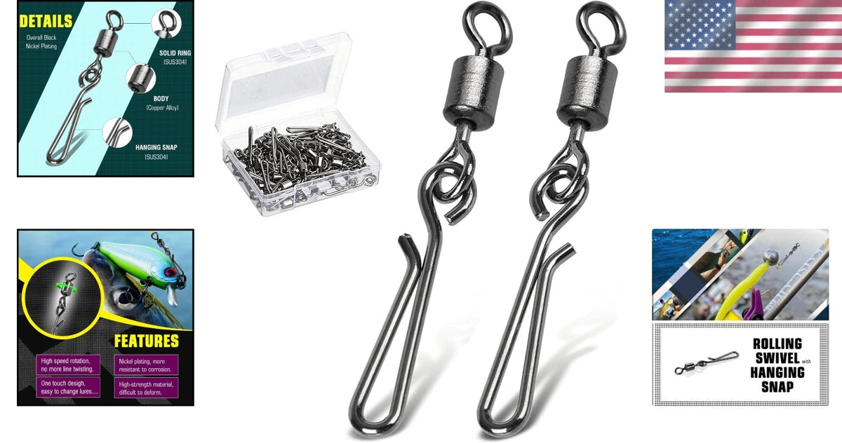 Fishing Snap Swivels Kit - Corrosion-Resistant for All Fishing Needs