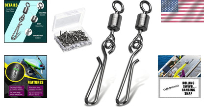 Fishing Snap Swivels Kit - Corrosion-Resistant for All Fishing Needs