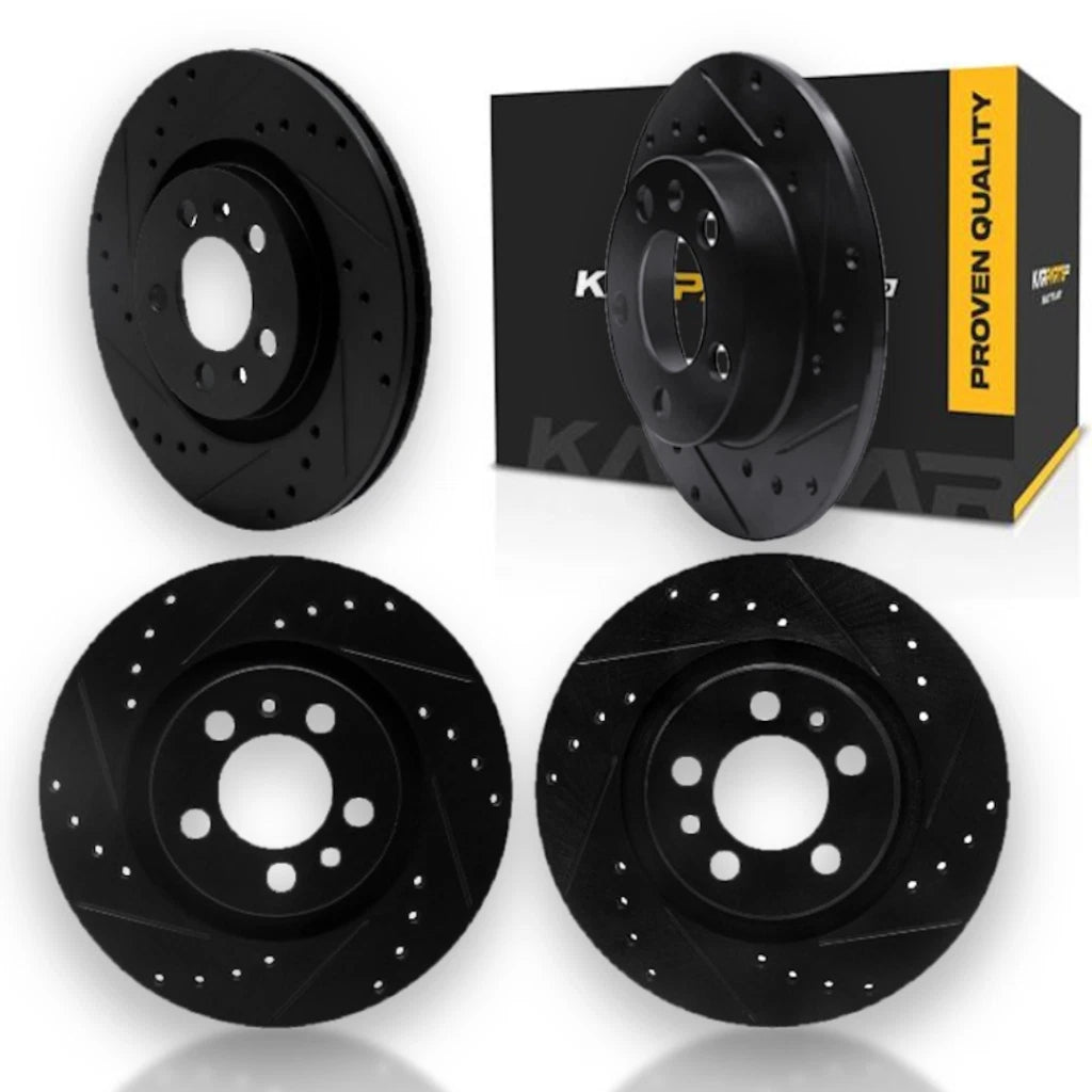 Rotor Set for Volkswagen Golf (2010) | Drilled and Slotted | ALX-PAU-DF-8004-74025-CLA3