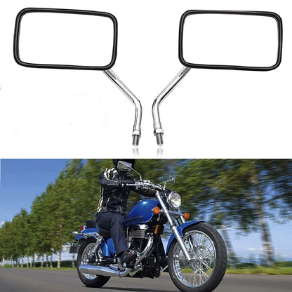 Chrome Motorcycle Rearview Mirror 10mm for Harley Honda Suzuki Yamaha Kawasaki