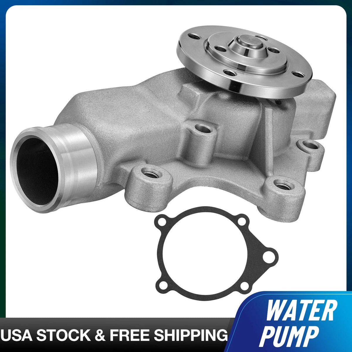 Engine Water Pump for Jeep Cherokee 1987–2001 4.0L L6 OHV (W/ Gasket)