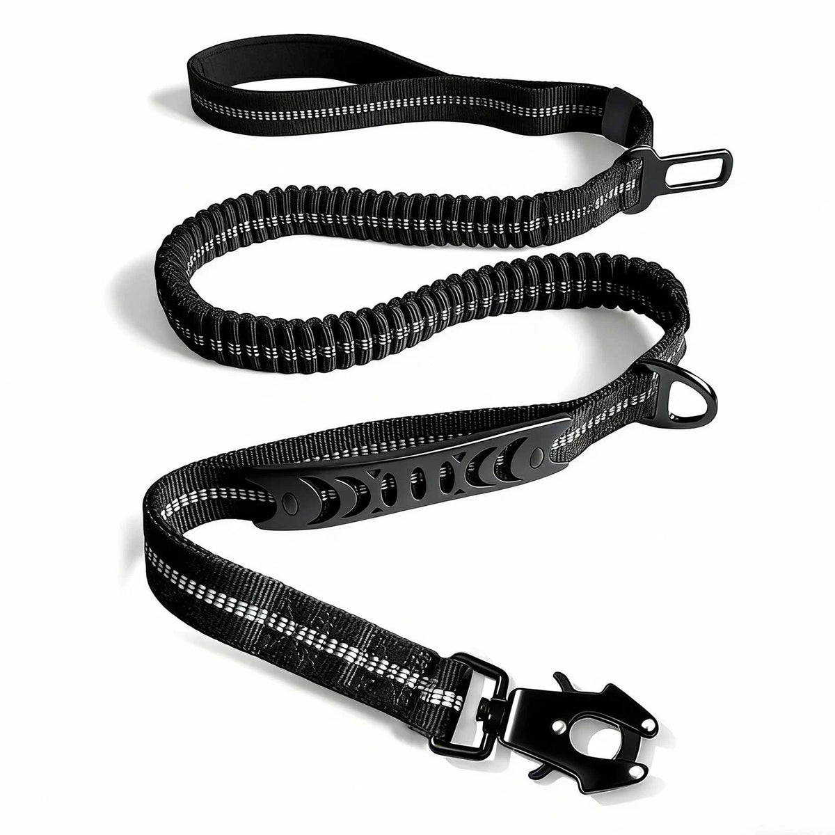 4 in 1 Bungee Dog Leash for Traffic Control & Seat Belt Clip