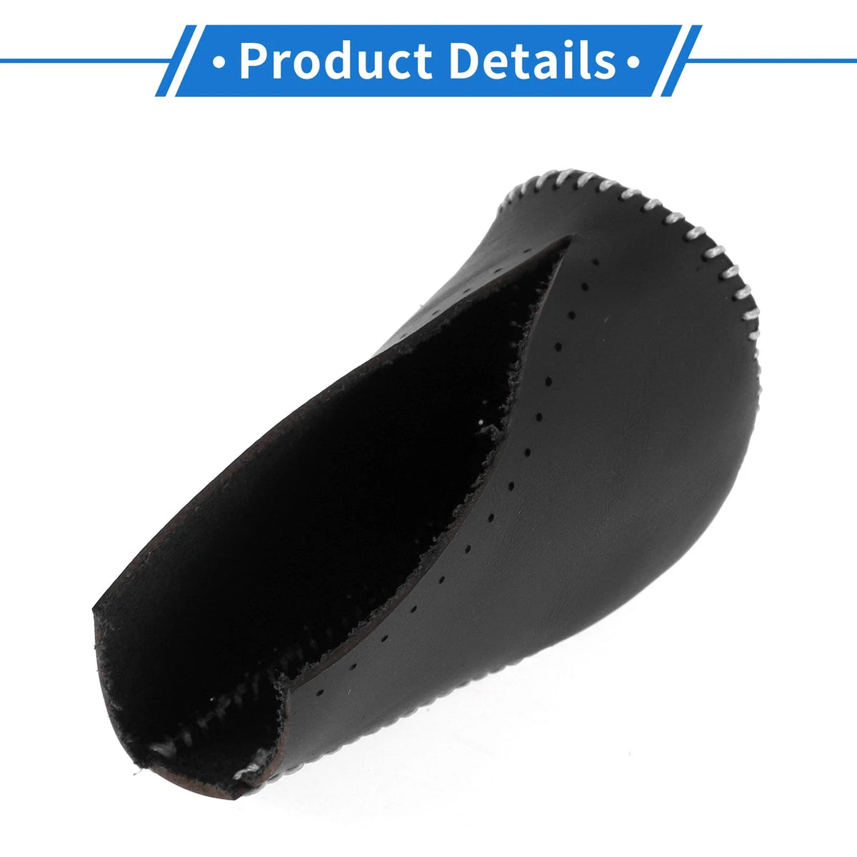 1 Pc Gear Shift Knob Cover for Toyota RAV4 (2013–2016) Black Gray Faux Leather