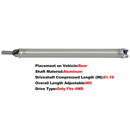 Rear Driveshaft for GMC Yukon XL, Cadillac Escalade (2015–2018) 4WD 1553mm