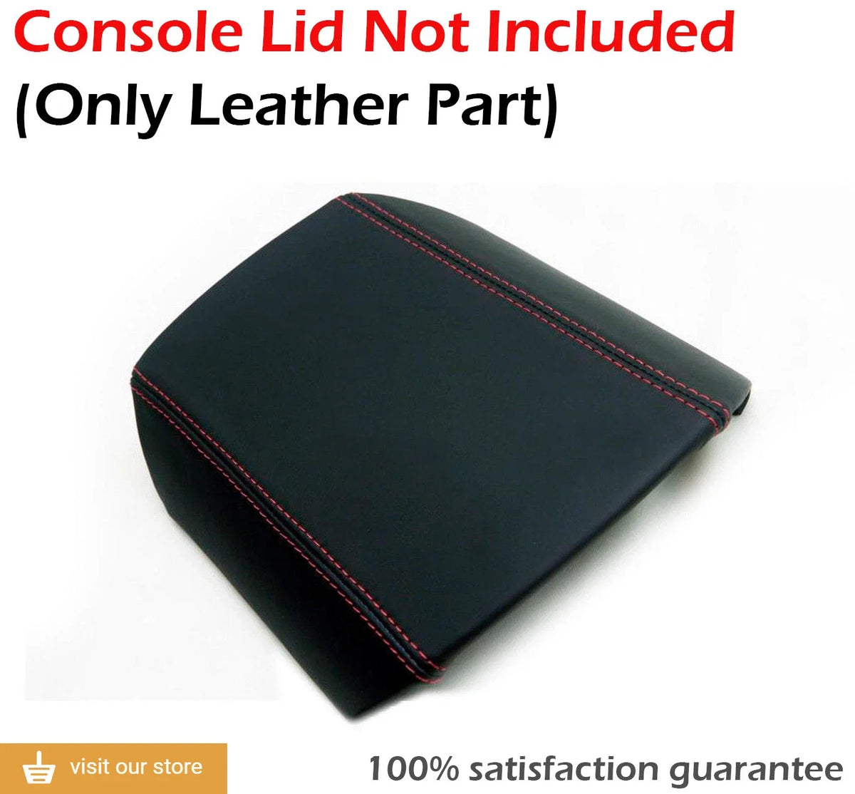 Center Console Armrest Cover for Chevrolet Camaro (2010–2015) | Red Stitch | Vinyl