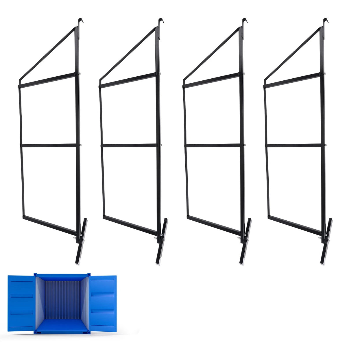Set of 4 Powder Coated Shelving Brackets for Universal Use (BWLQSD)