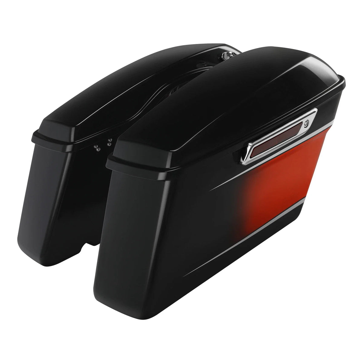Hard Saddlebags for Harley Street Glide (2014–2023) Sunset Orange/Black Fade