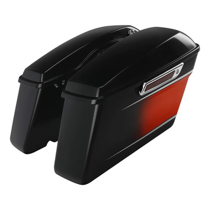 Hard Saddlebags for Harley Street Glide (2014–2023) Sunset Orange/Black Fade