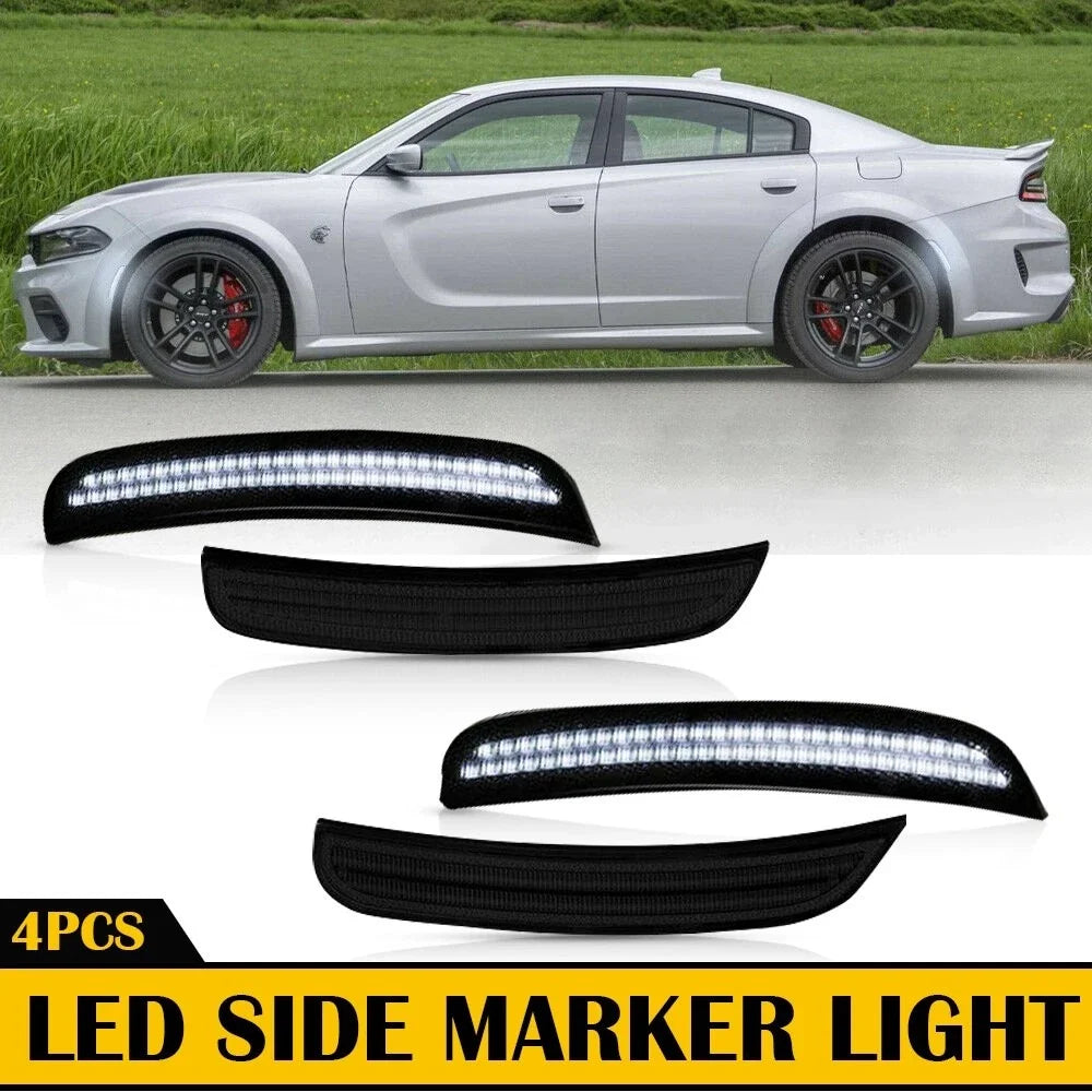 Front LED Marker Side Lights for Dodge Charger (2015–2022) - Smoked