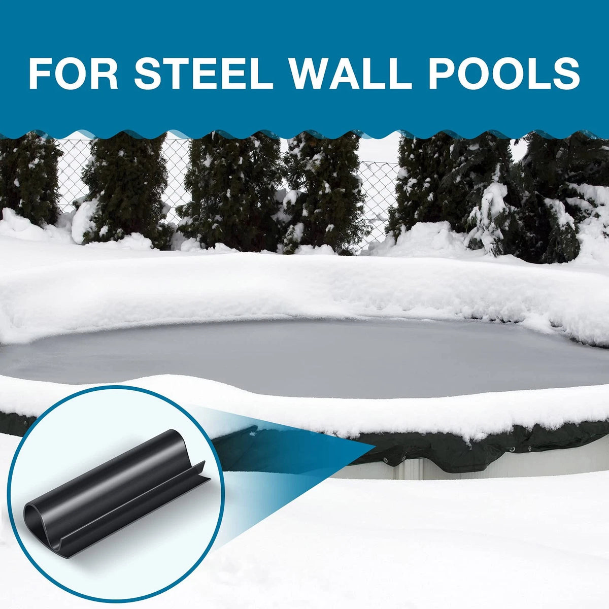 Pool Cover Clips for Above Ground Pools (3.15 x 1.28 x 0.56 inches)