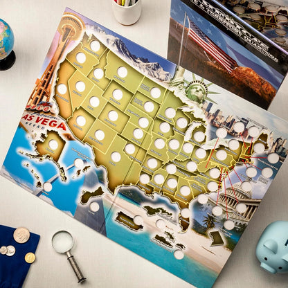 State Quarter Map Book for U.S.A Collection