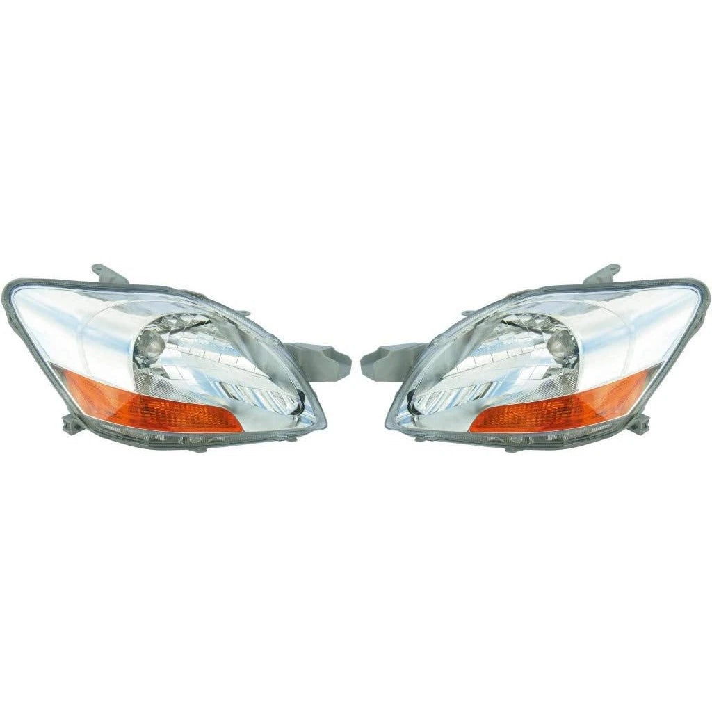 Headlight Assembly Pair for Toyota Yaris (2007–2011) PLX-M0-TY892-A001L-CL360A1, TO2518108, TO2519108