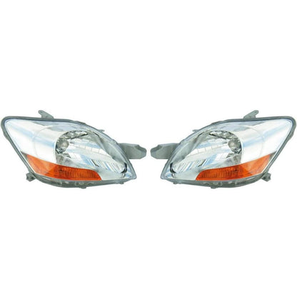 Headlight Assembly Pair for Toyota Yaris (2007–2011) PLX-M0-TY892-A001L-CL360A1, TO2518108, TO2519108