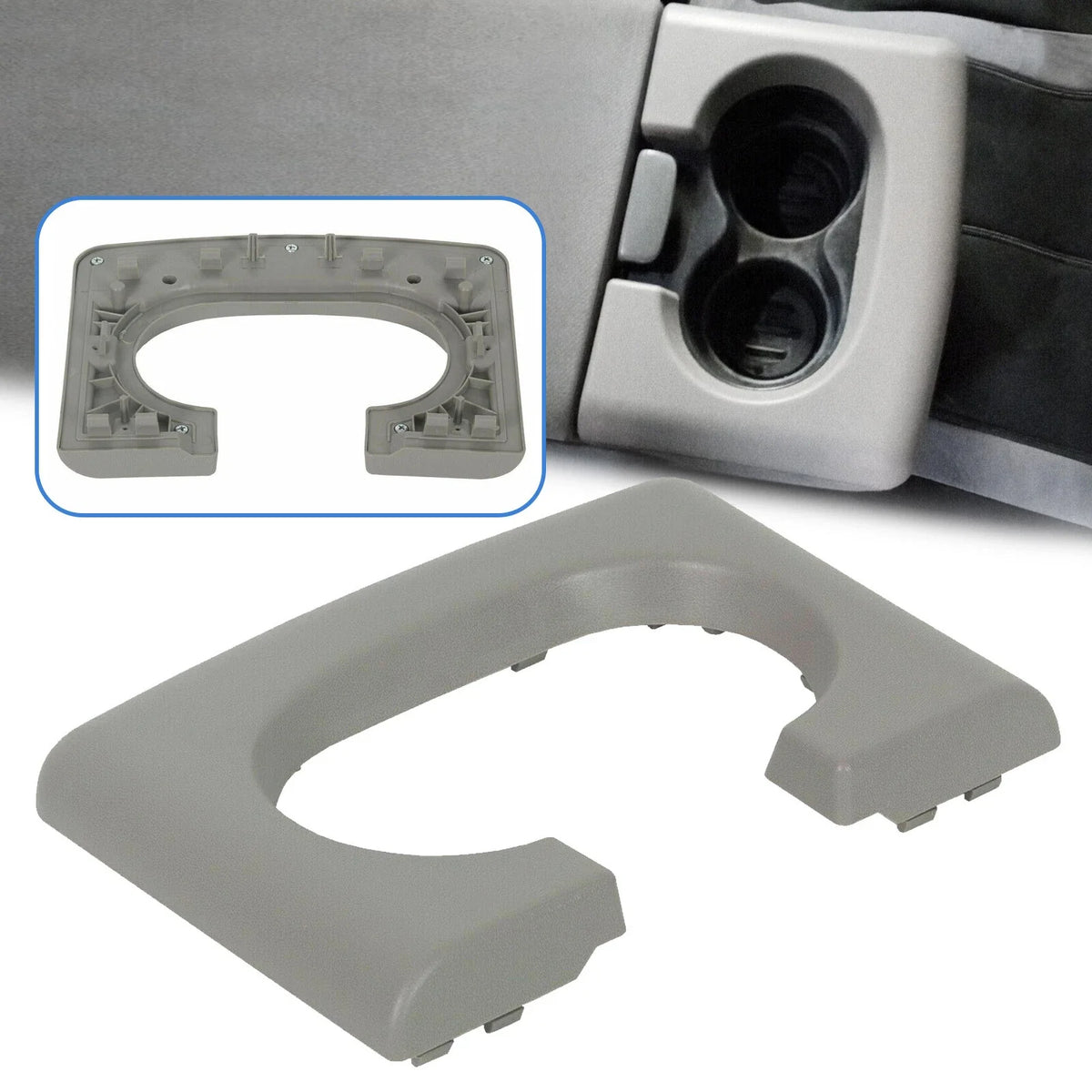 Center Console Cup Holder Pad for Ford F150 (2004–2014) Light Gray