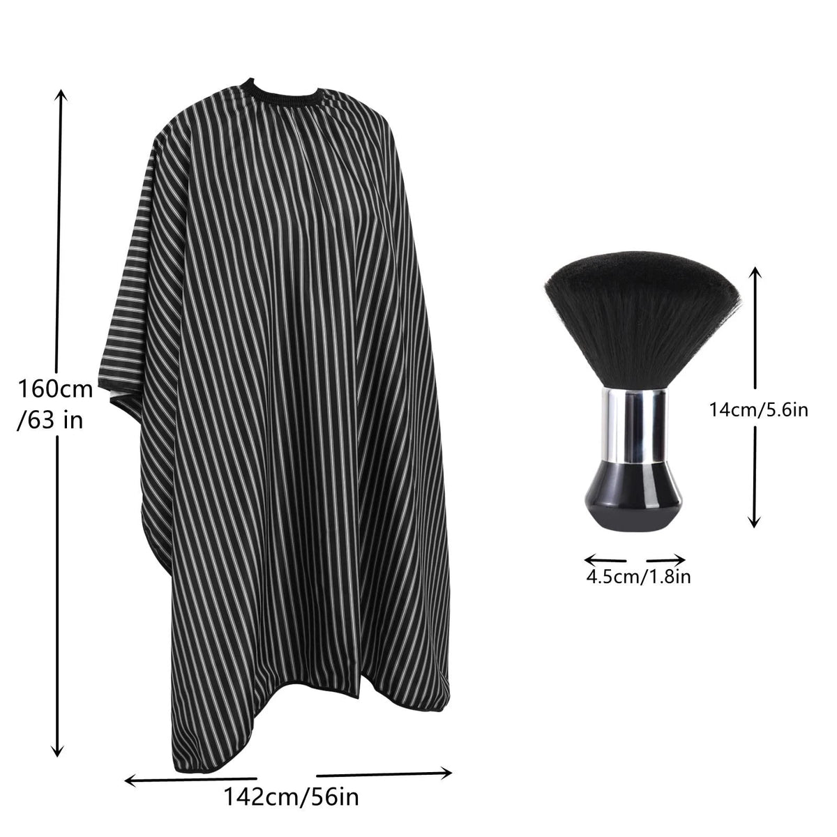 Professional Hair for Automotive Use (Pack of 1) Black With White Stripes