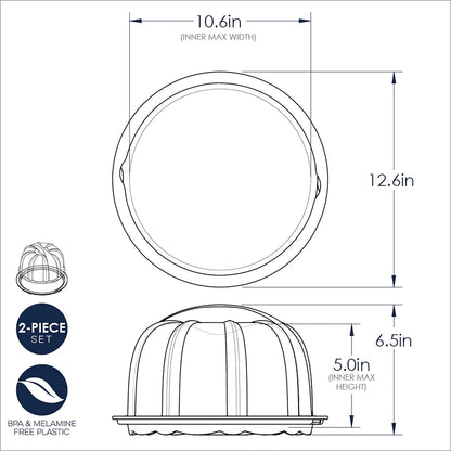 Translucent Bundt Cake Pan for Nordic Ware (10.7 x 6.1 in)