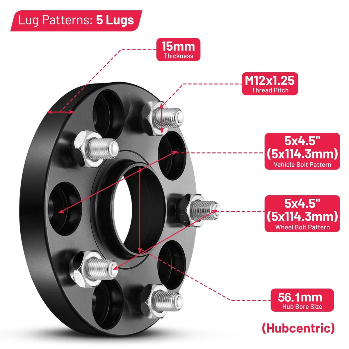 Hubcentric Wheel Spacers for Subaru WRX Forester (2015–2021)