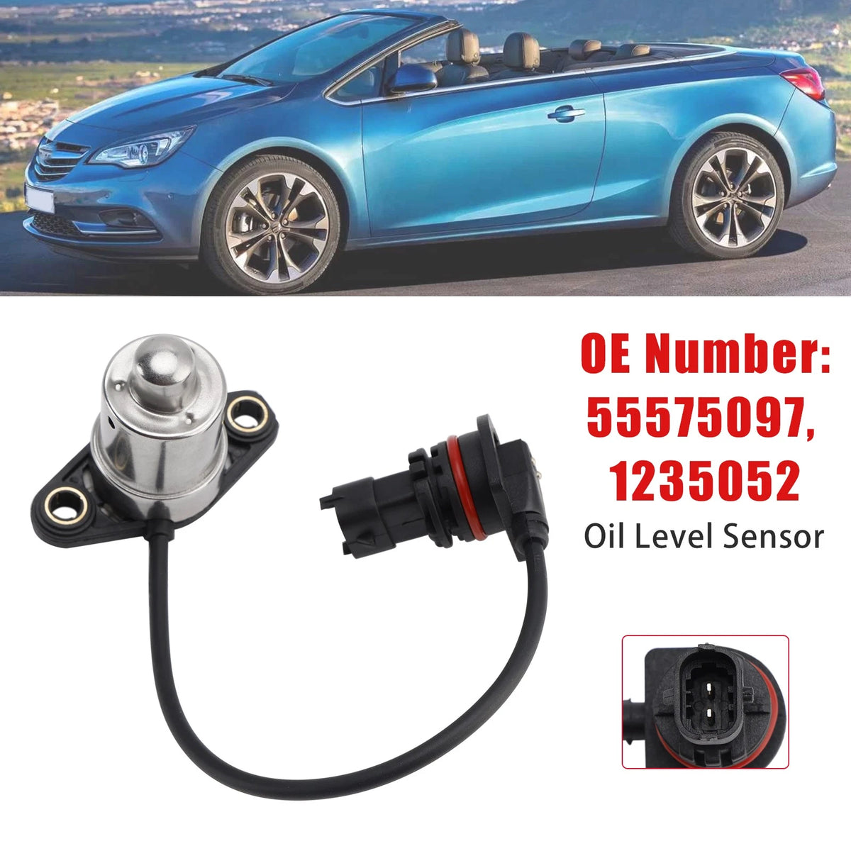Oil Level Sensor 2X for Vauxhall Zafira C Insignia A (2008–2013) 55575097, 1235052
