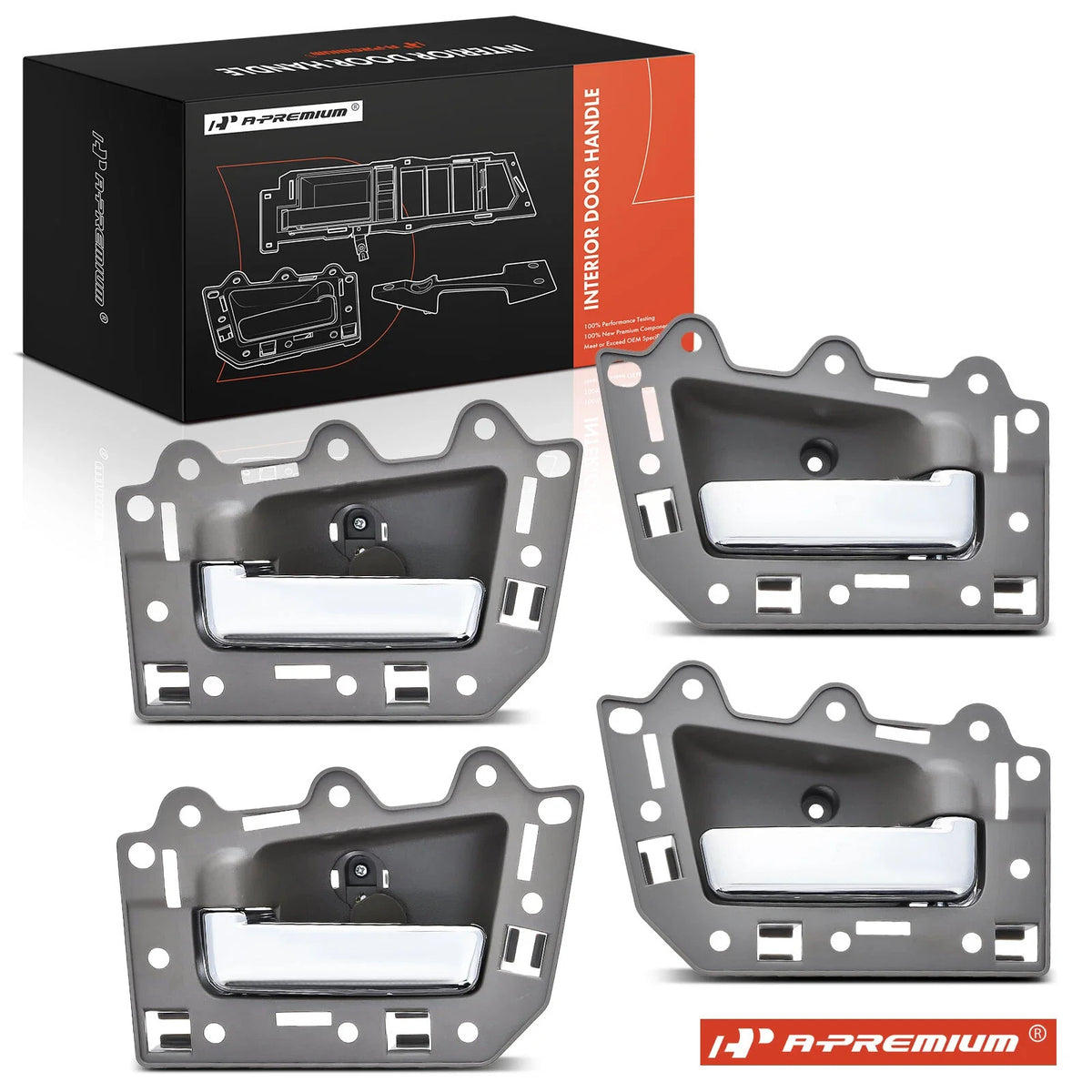 Set of 4 Front & Rear Interior Door Handles for Jeep Grand Cherokee (2005–2010)